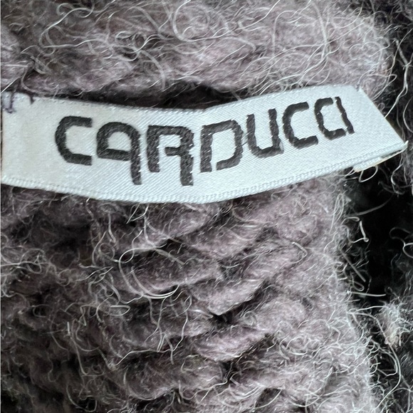 Carducci Grey Alpaca Wool Blend Crew Neck Size XL Open Knit Neutral - Picture 10 of 10